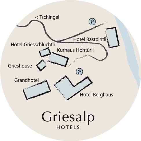 Lageplan Griesalp Hotels